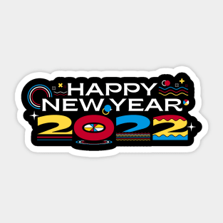 HAPPY NEW YEAR TYPEFACE Sticker